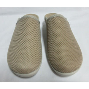 Fly Flot Anti-Shock Slip on Shoes Tan Mesh Clogs Women Size 9 (40) made in Italy
